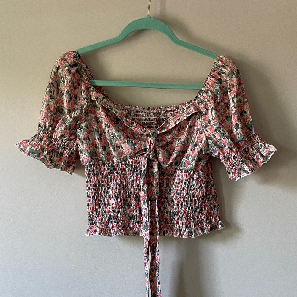 Floral Smocked Women's Top